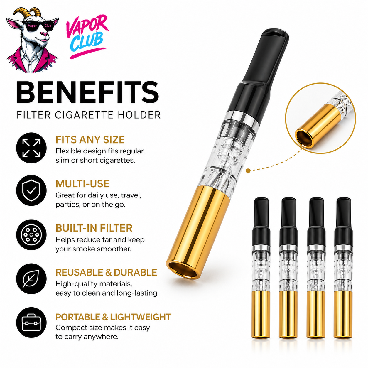 4PC CIGARETTE FILTERS